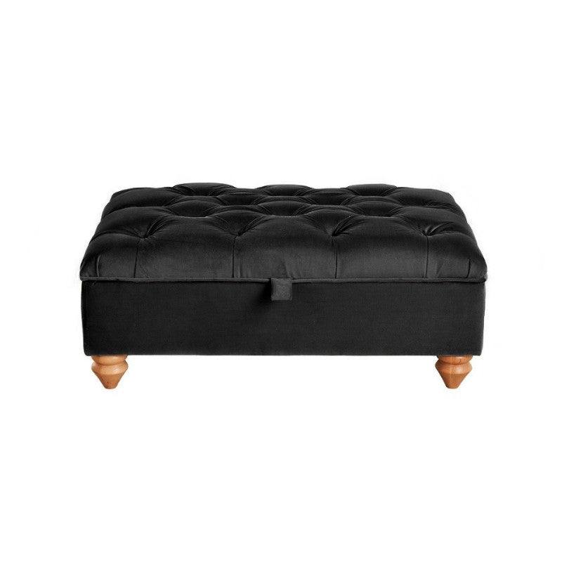 Bespoke Winchester Chesterfield Sofa Footstool - Grey, Black, Blue, Green, Mustard, Silver - UK Online Furniture