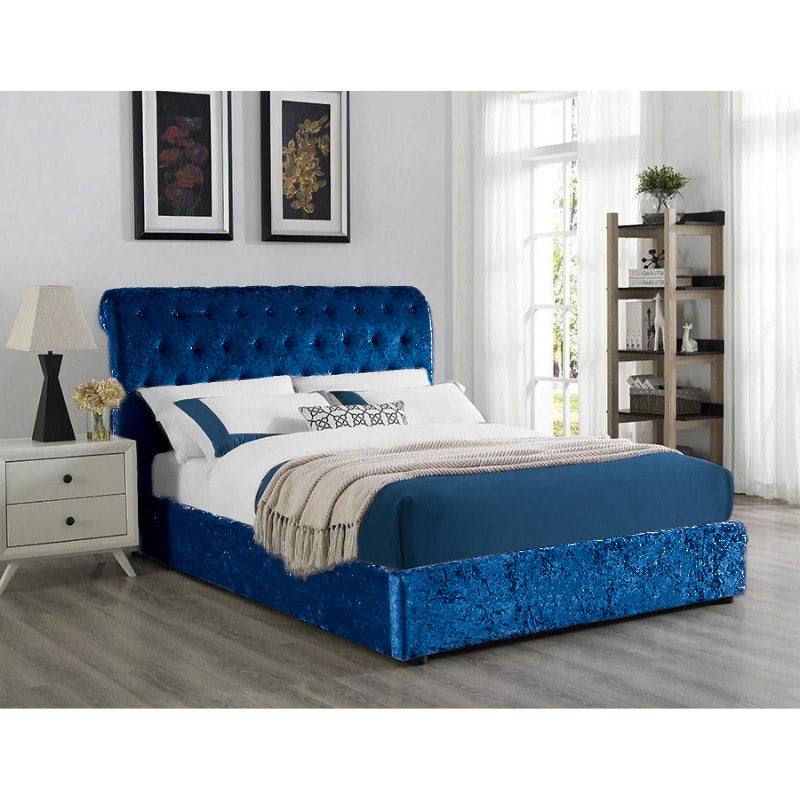 Casablanca Ottoman Storage Crushed Velvet Bed - UK Online Furniture