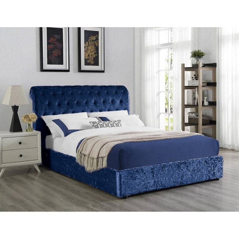 Casablanca Ottoman Storage Crushed Velvet Bed - UK Online Furniture