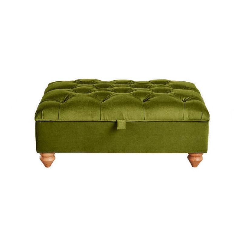 Bespoke Winchester Chesterfield Sofa Footstool - Grey, Black, Blue, Green, Mustard, Silver - UK Online Furniture