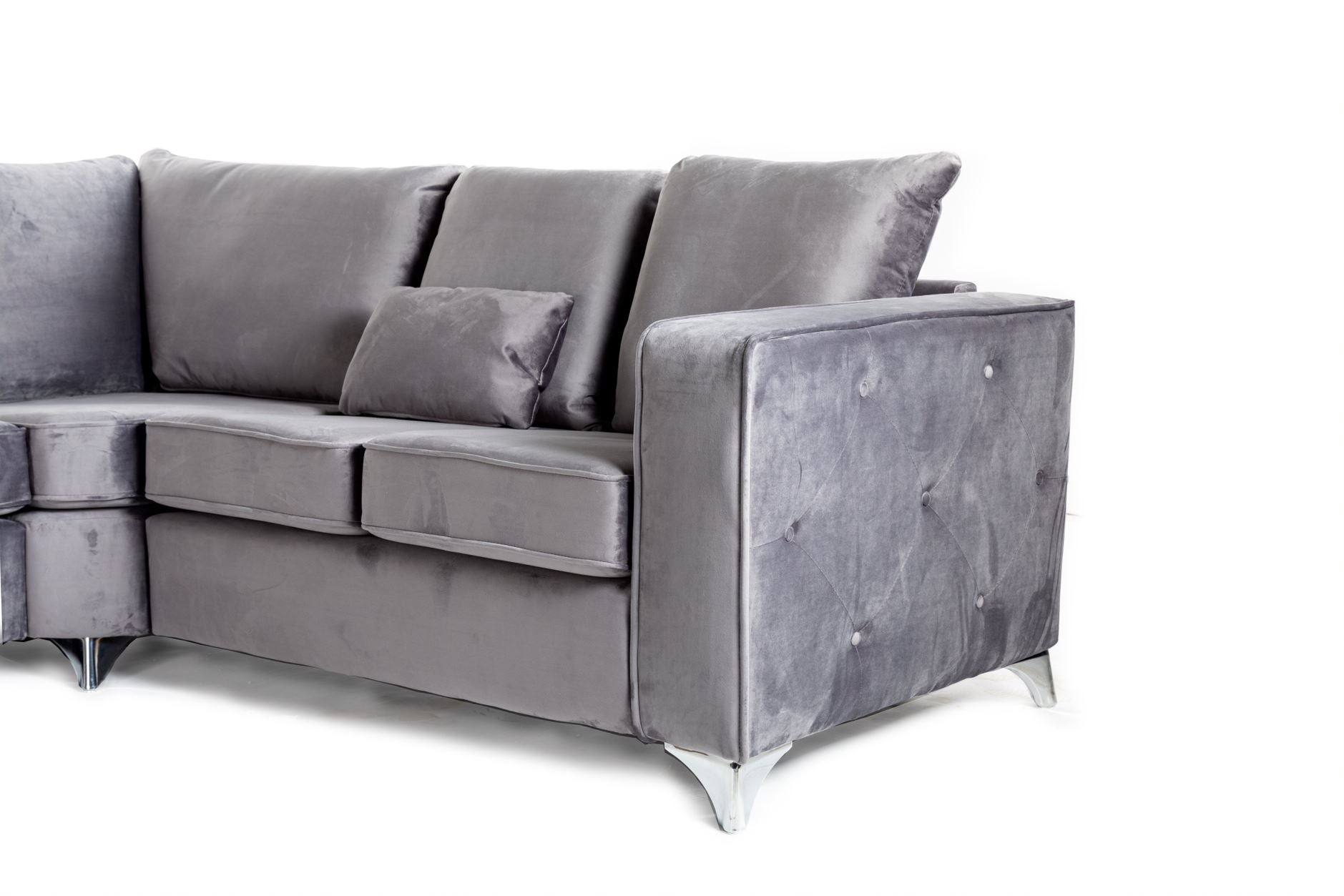 Paris Corner Sofa (Grey, Blue) - UK Online Furniture