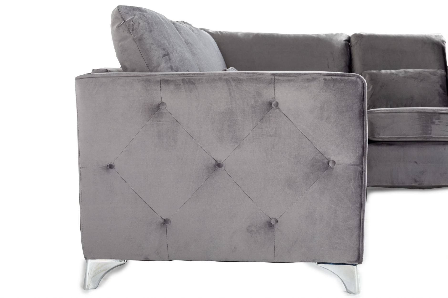 Paris Corner Sofa (Grey, Blue) - UK Online Furniture