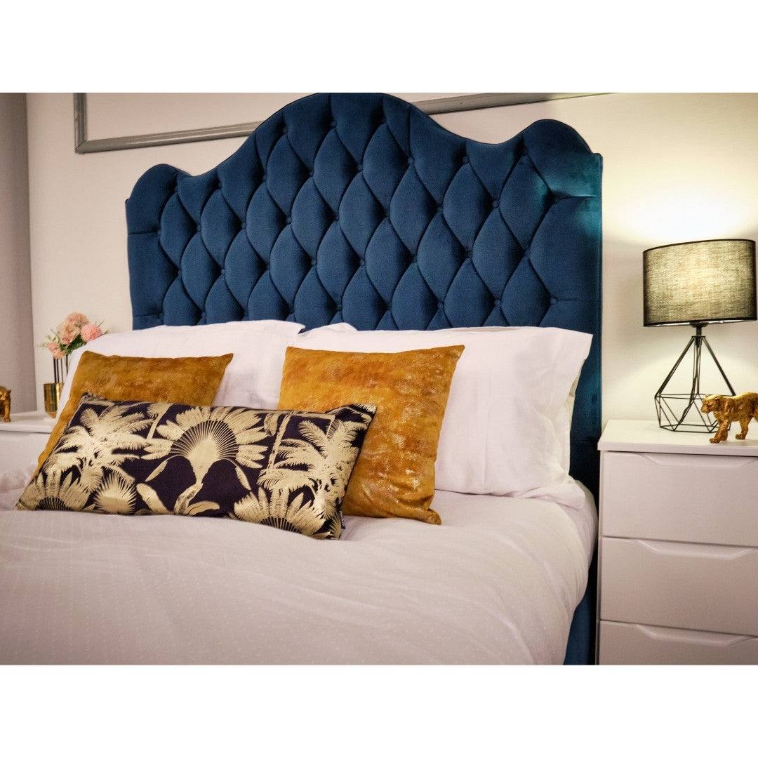 Kashmir Bed - Velvet Fabric Ottoman Bed Frame - UK Online Furniture
