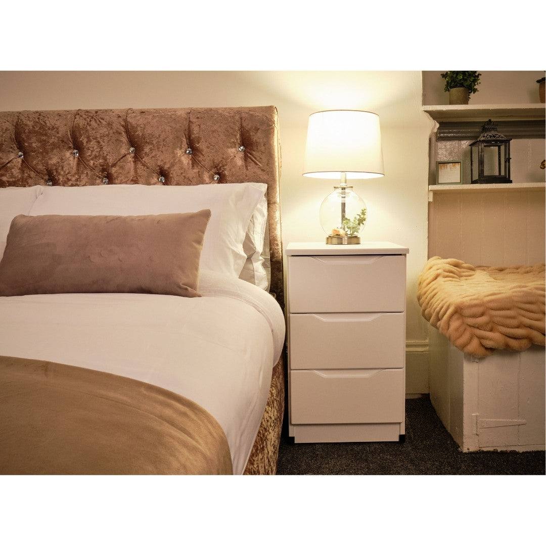 Florence Bed - Crushed Velvet Ottoman Bed Double, Queen, King - UK Online Furniture