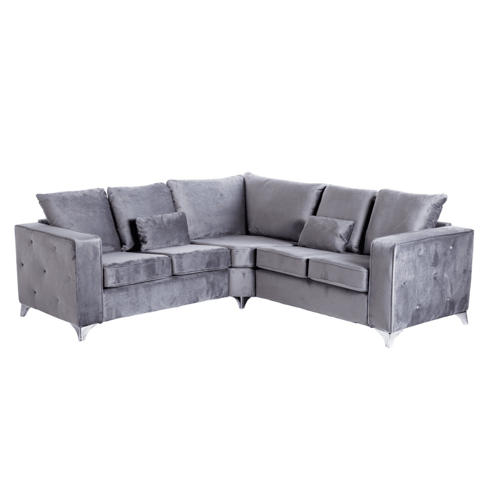 Paris Corner Sofa (Grey, Blue) - UK Online Furniture