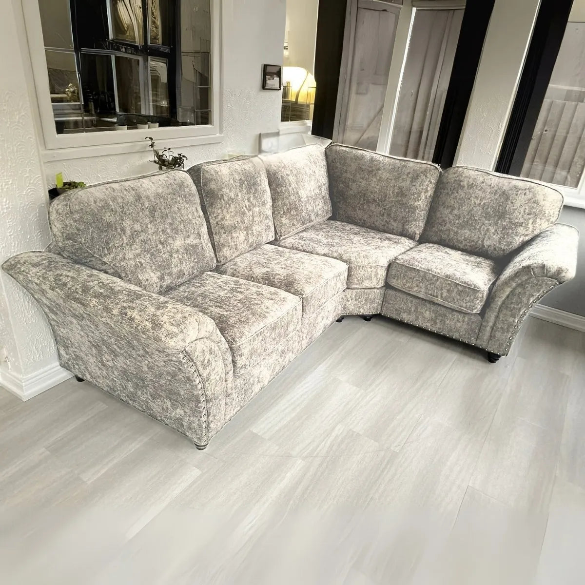 Sky Full Back Corner Sofa in Grey