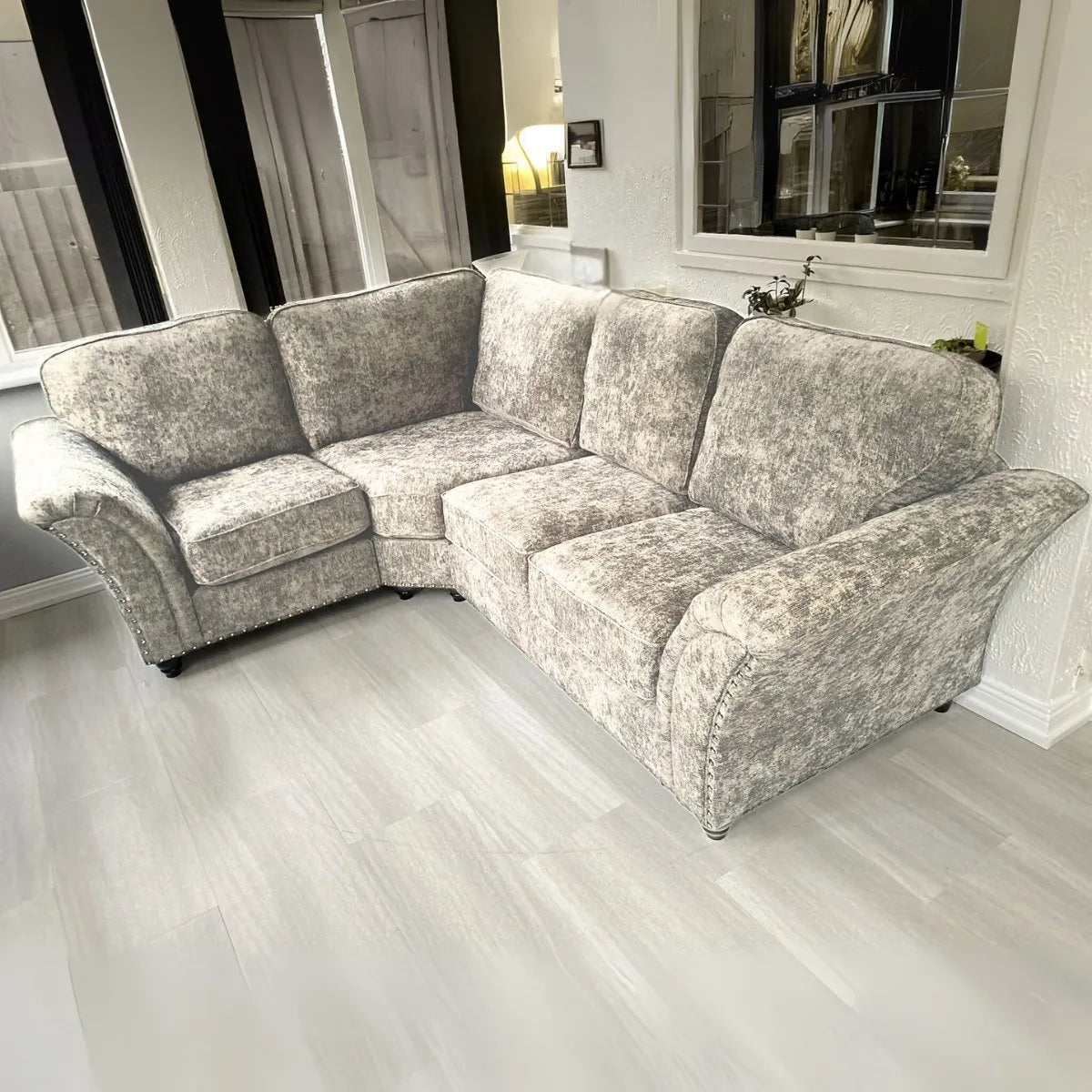 Sky Full Back Corner Sofa in Grey