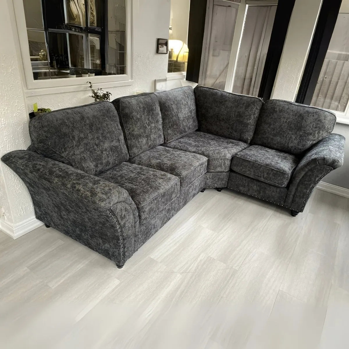 Sky Full Back Corner Sofa in Grey