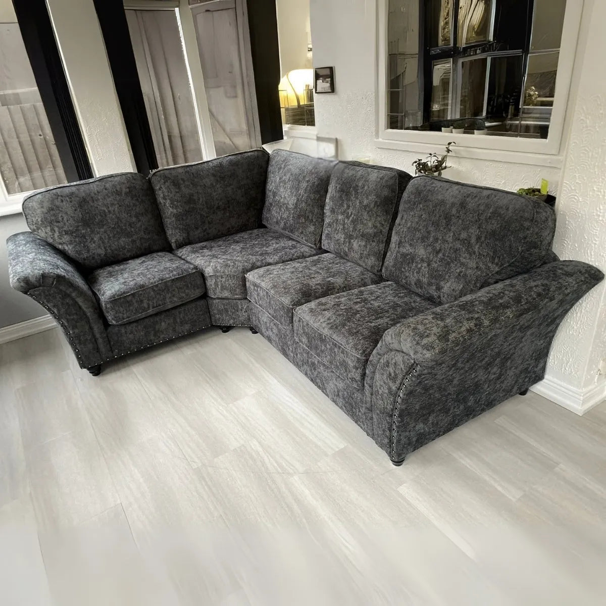 Sky Full Back Corner Sofa in Grey