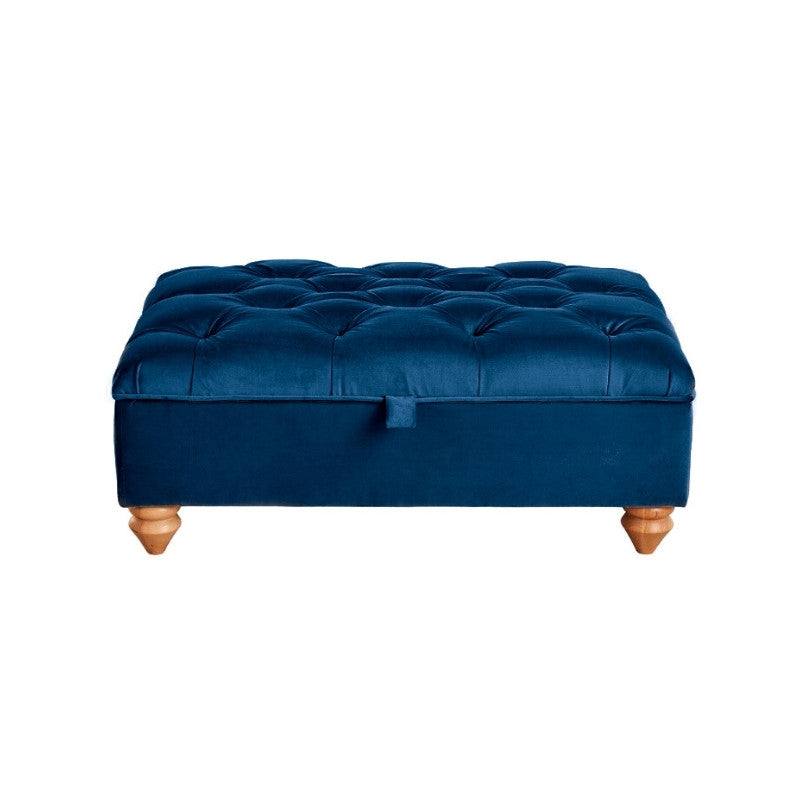 Bespoke Winchester Chesterfield Sofa Footstool - Grey, Black, Blue, Green, Mustard, Silver - UK Online Furniture