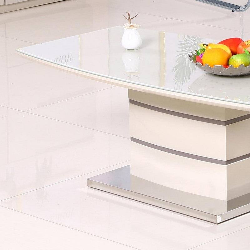 Knightsbridge Coffee Table - High Gloss with Tempered Glass - UK Online Furniture