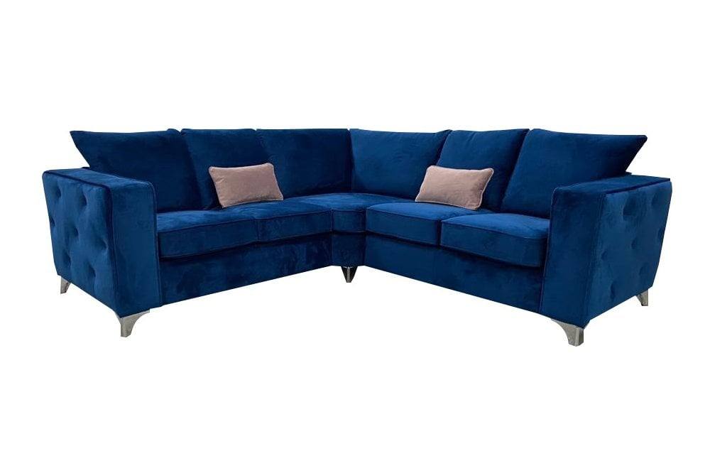Paris Corner Sofa (Grey, Blue) - UK Online Furniture