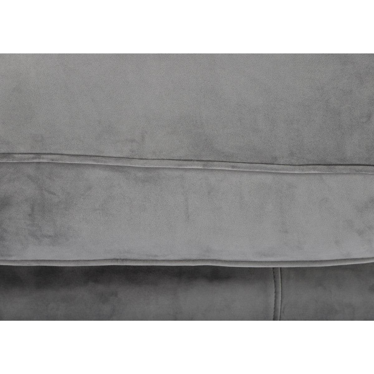 Oakland Full Back 3+2 Sofa Set in Grey Velvet - UK Online Furniture