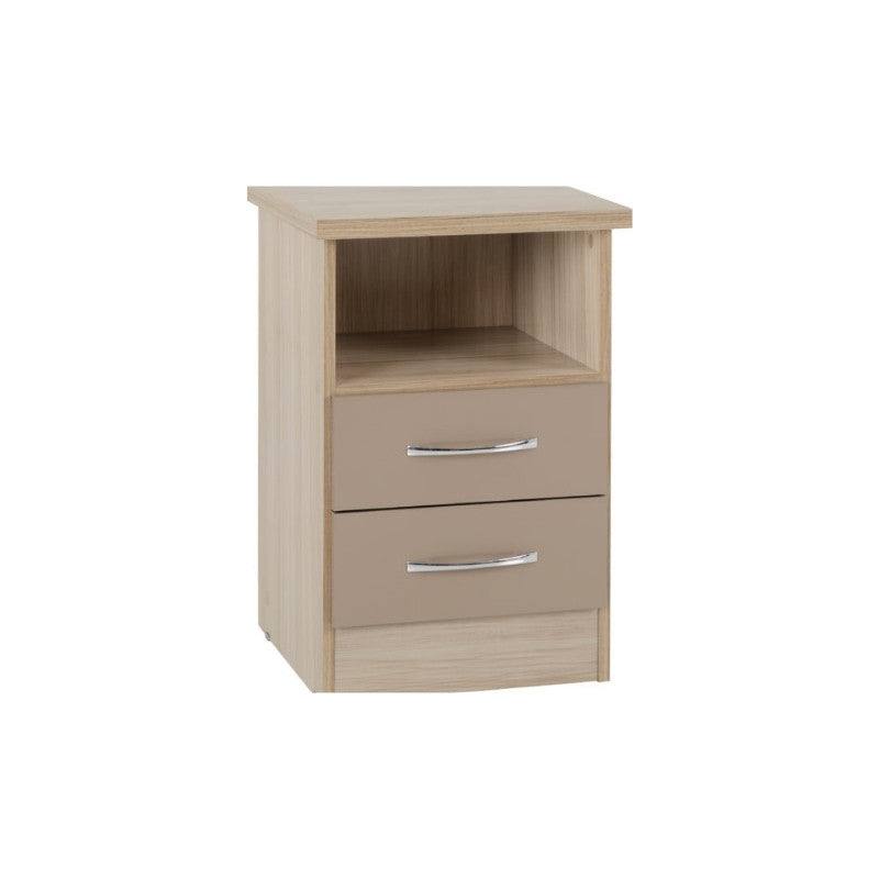 Nevada 2 Drawer Bedside - UK Online Furniture