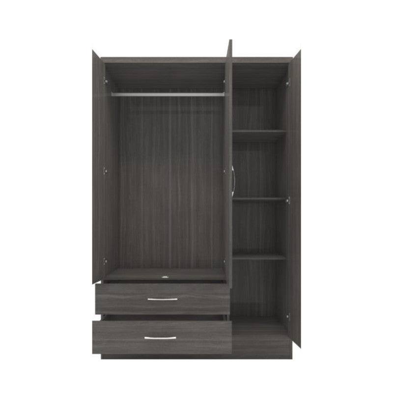 Nevada 3 Door 2 Drawer Mirrored Wardrobe - UK Online Furniture