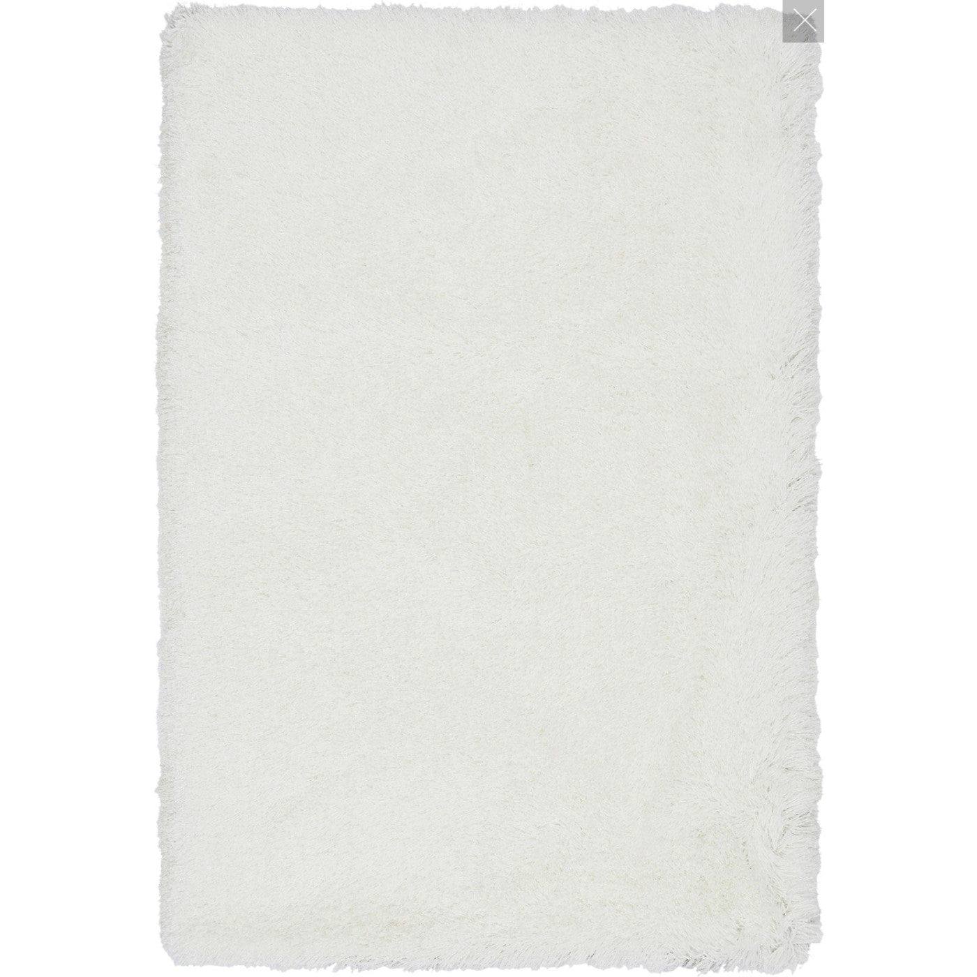 Cascade Plain Shinny Shaggy Rug - Grey, Silver, Cream, Mink, White, Blue - UK Online Furniture