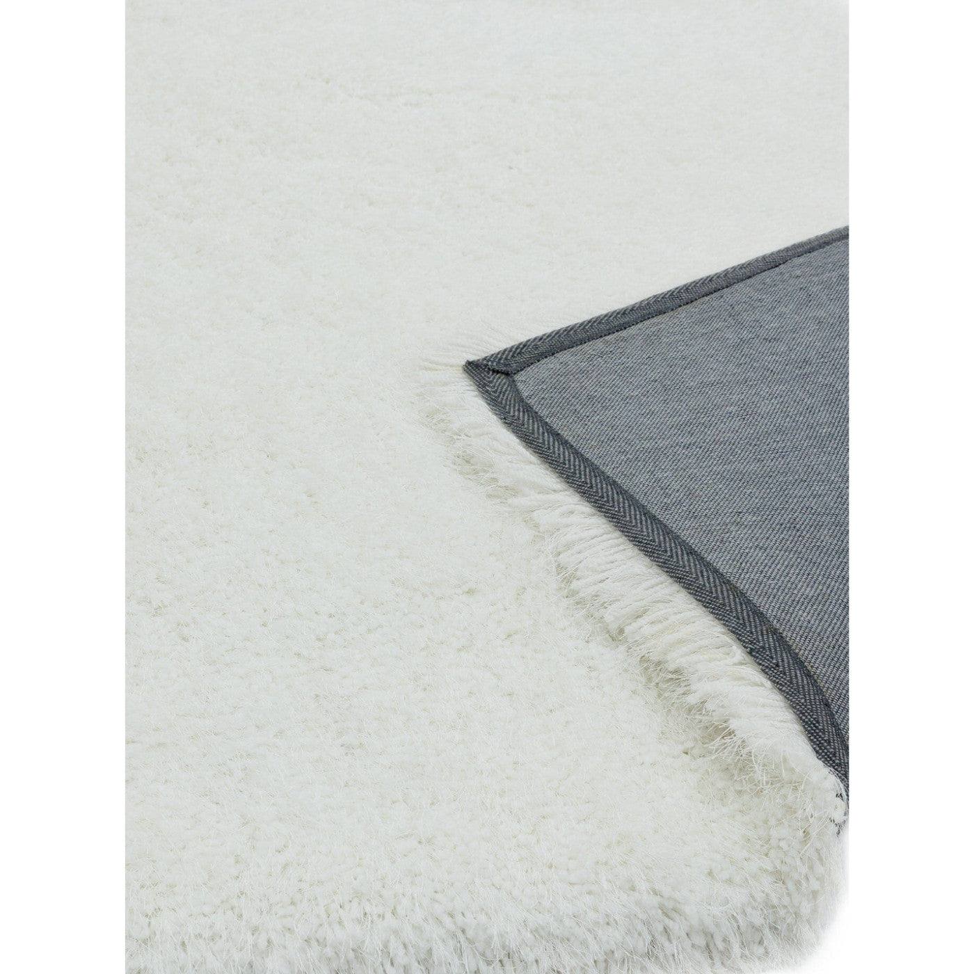 Cascade Plain Shinny Shaggy Rug - Grey, Silver, Cream, Mink, White, Blue - UK Online Furniture