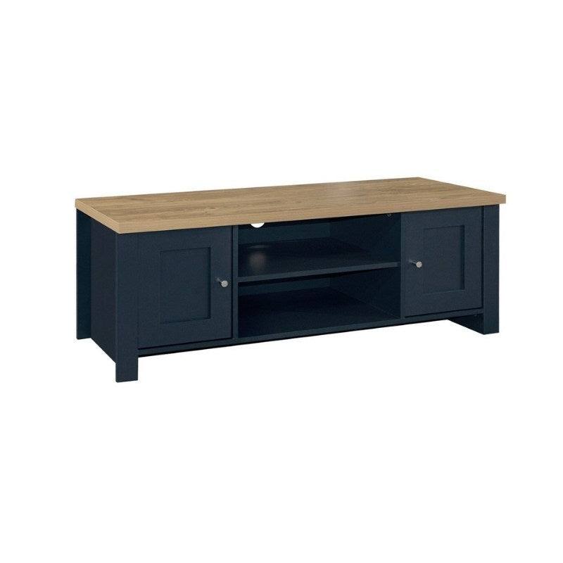 Highgate Large TV Stand - Navy, Cream, Grey - UK Online Furniture