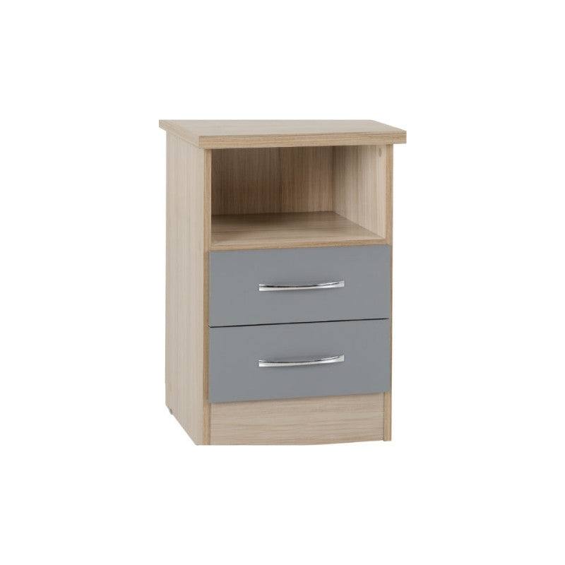 Nevada 2 Drawer Bedside - UK Online Furniture