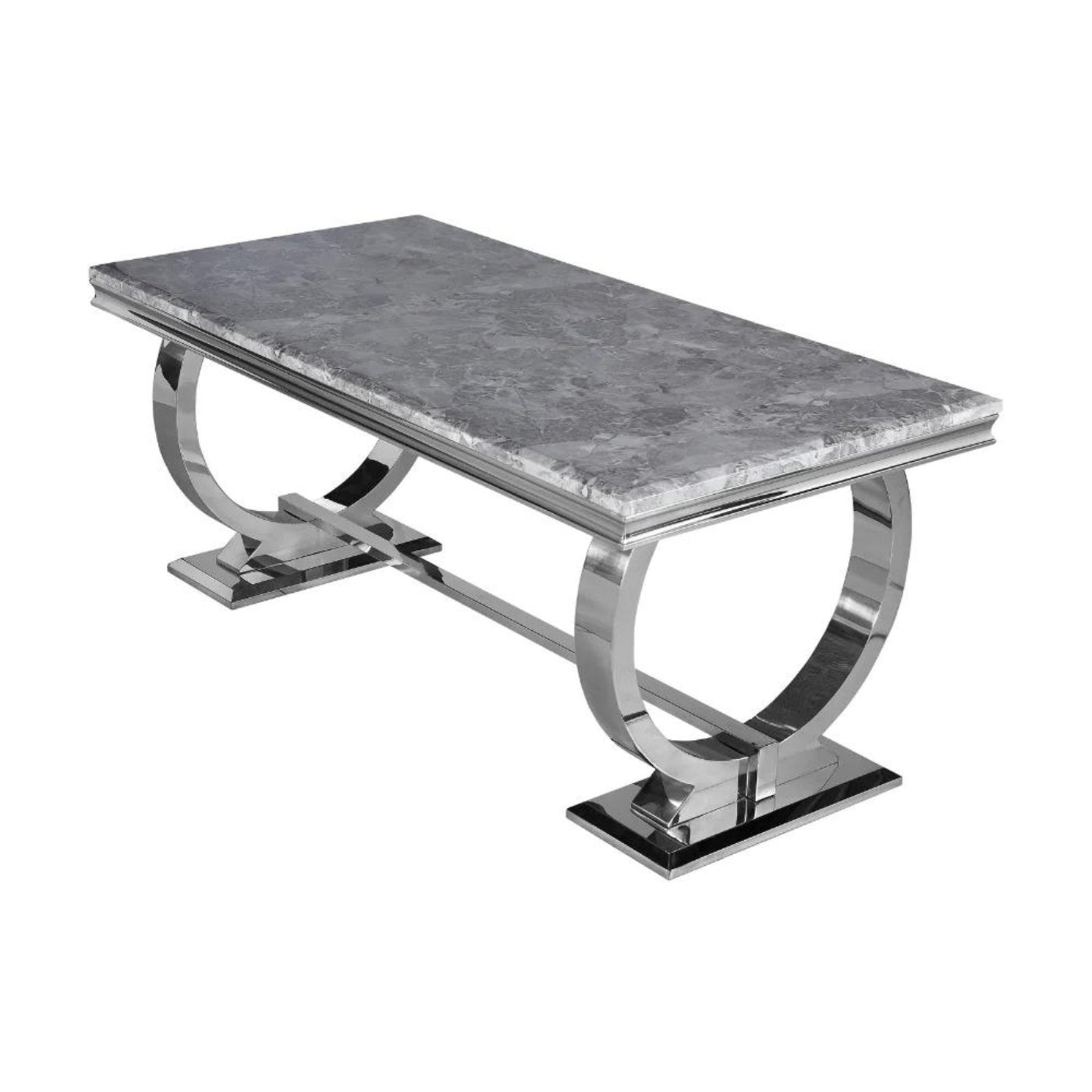 Arriana Marble Dining Table with 4 Velvet Chelsea Lion Knocker Chairs - UK Online Furniture