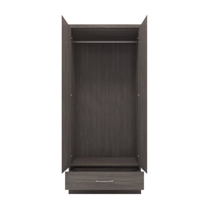 Nevada 2 Door 1 Drawer Mirrored Wardrobe - UK Online Furniture