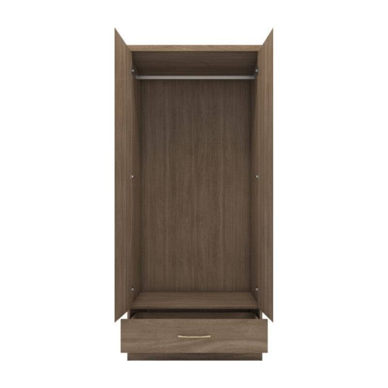 Nevada 2 Door 1 Drawer Mirrored Wardrobe - UK Online Furniture