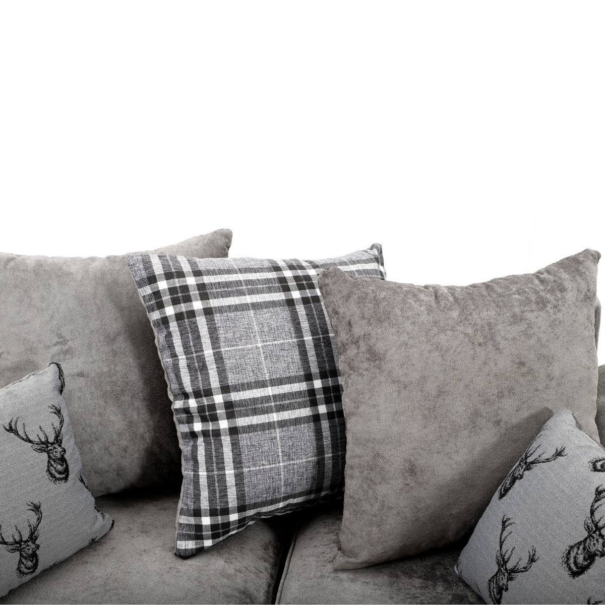 Verona 6 Seater Corner Sofa, Scatter Back in Grey - UK Online Furniture