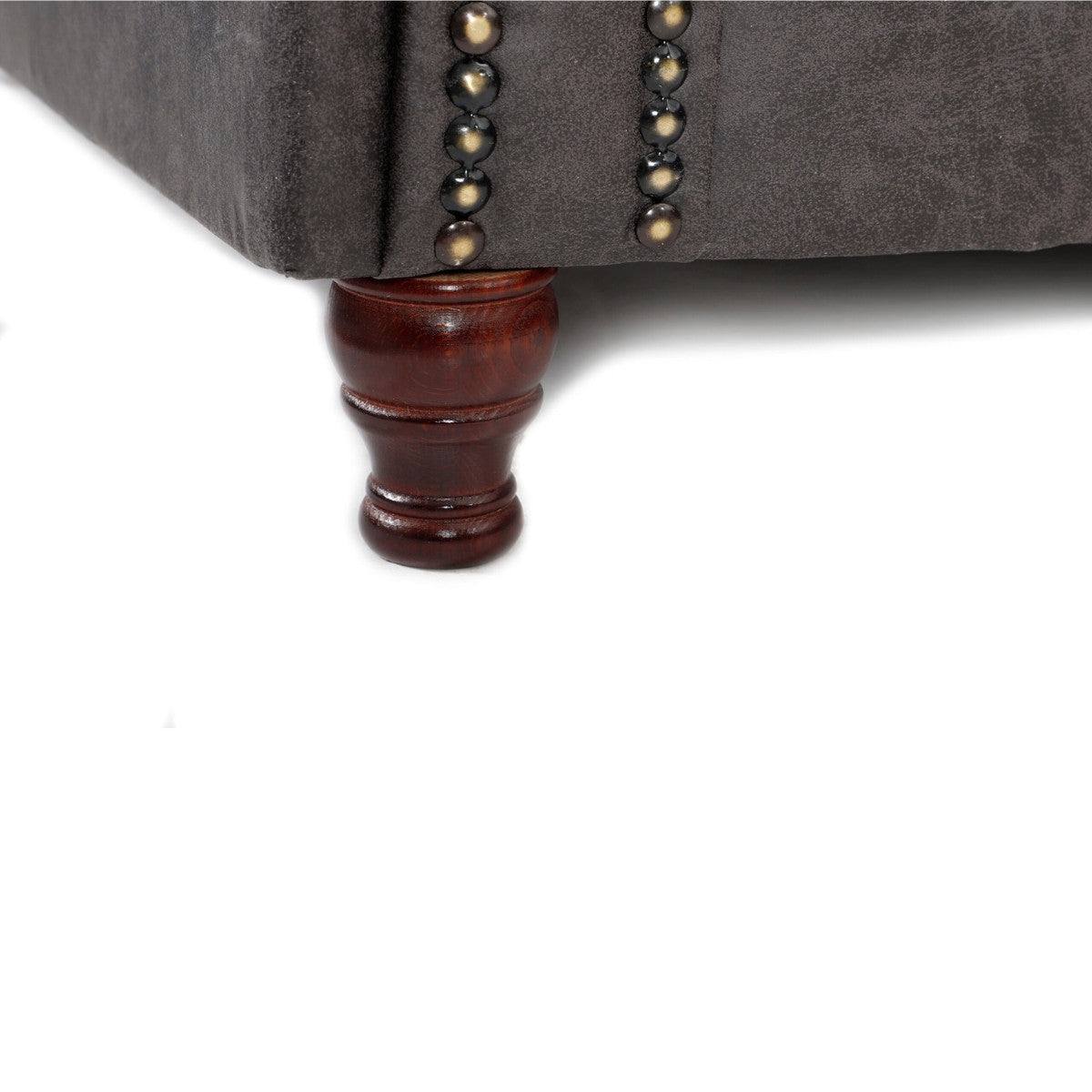Oakland Leather Corner Sofa (Dark Brown) - UK Online Furniture