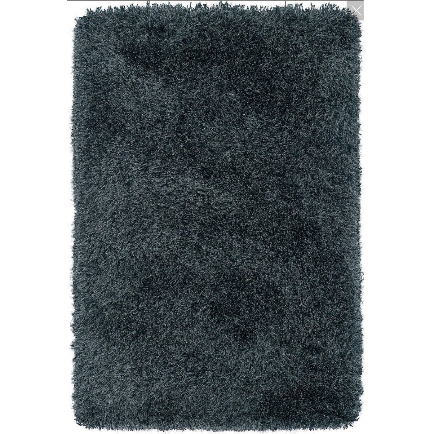 Cascade Plain Shinny Shaggy Rug - Grey, Silver, Cream, Mink, White, Blue - UK Online Furniture