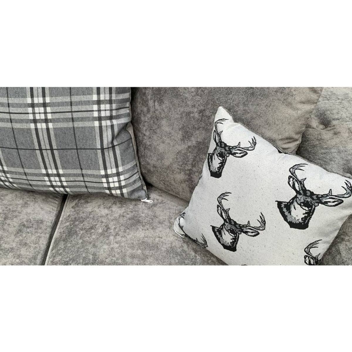 Verona 6 Seater Corner Sofa, Scatter Back in Grey - UK Online Furniture