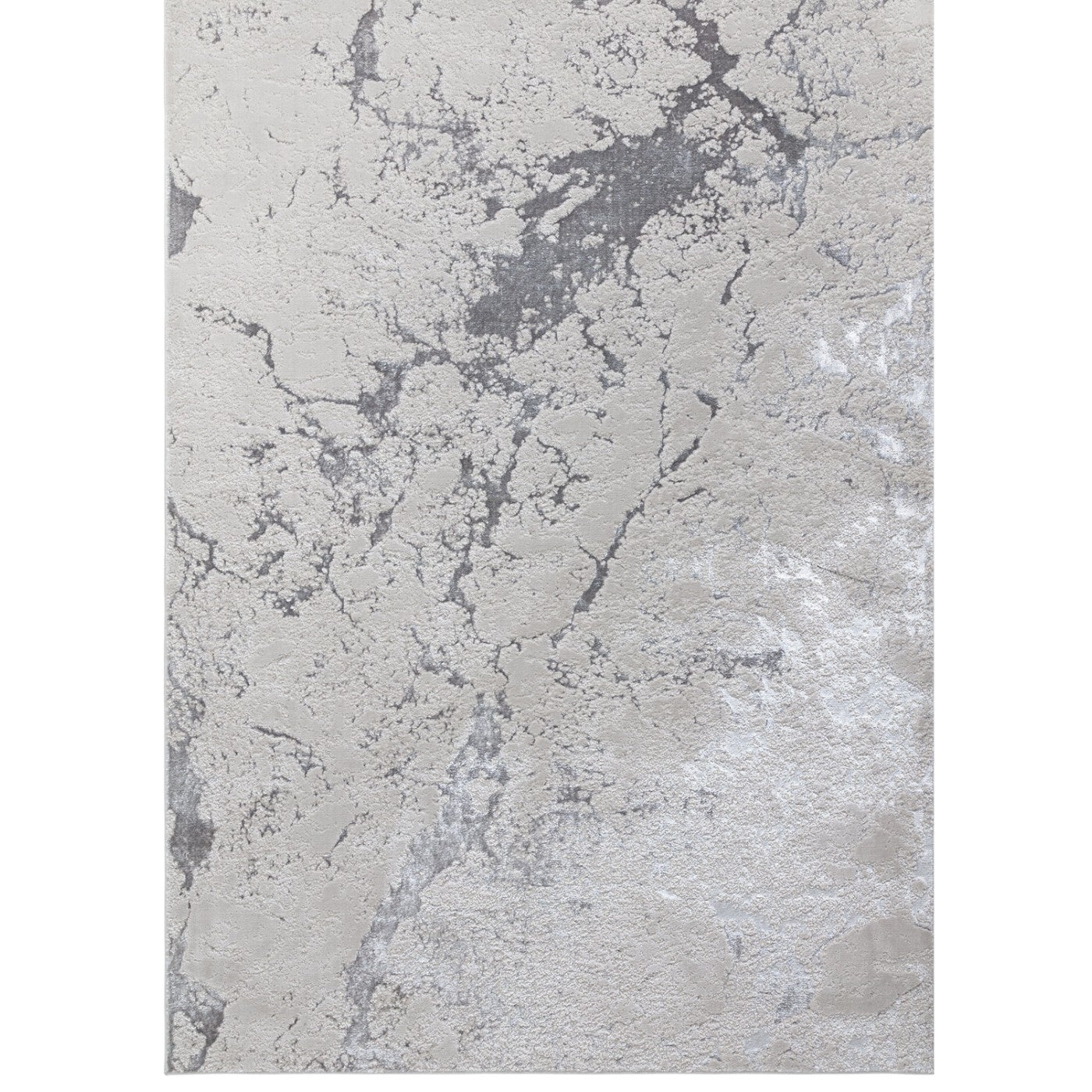 Aurora Solar Metallic Silver Rug - Abstract & Geometric - UK Online Furniture