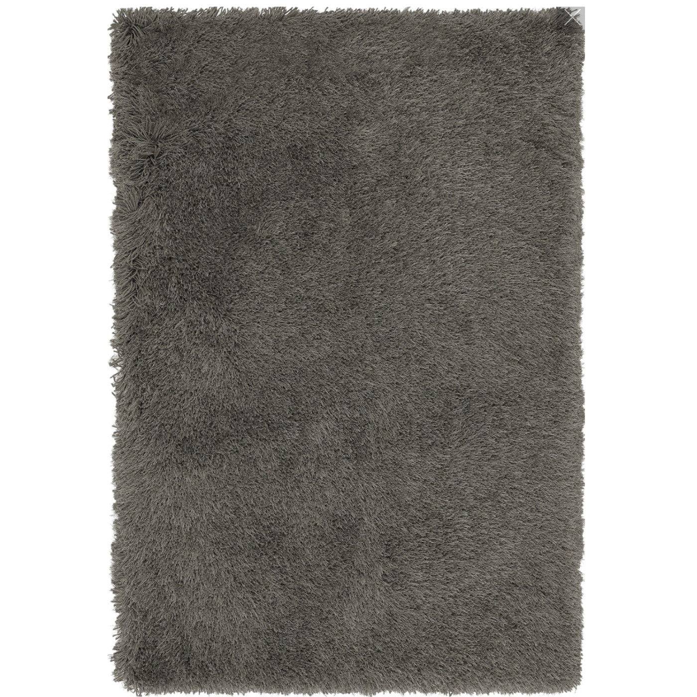 Cascade Plain Shinny Shaggy Rug - Grey, Silver, Cream, Mink, White, Blue - UK Online Furniture
