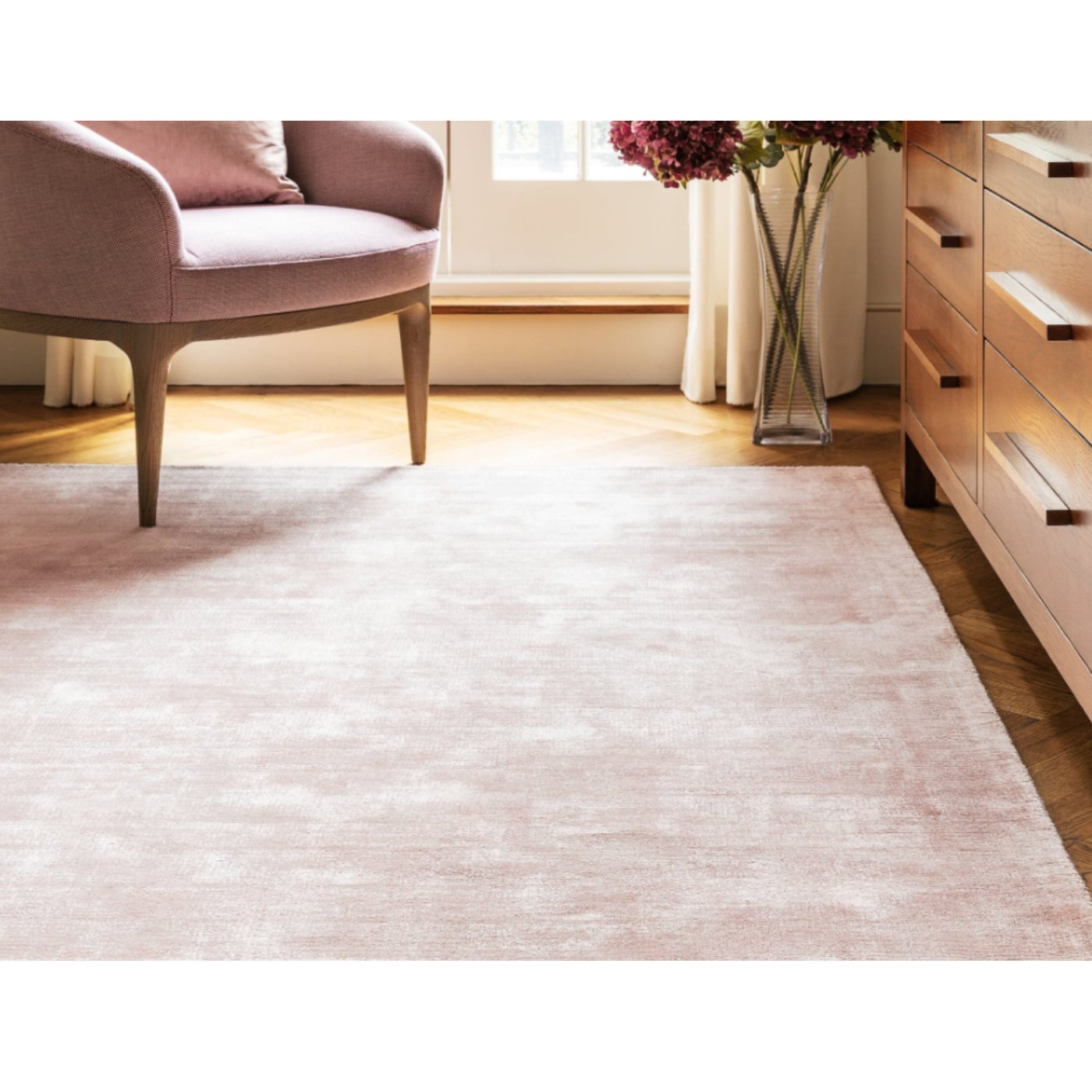 Blade Hand Woven Plain Rug - Grey, Green, Cream, Beige, Blue, Pink - UK Online Furniture