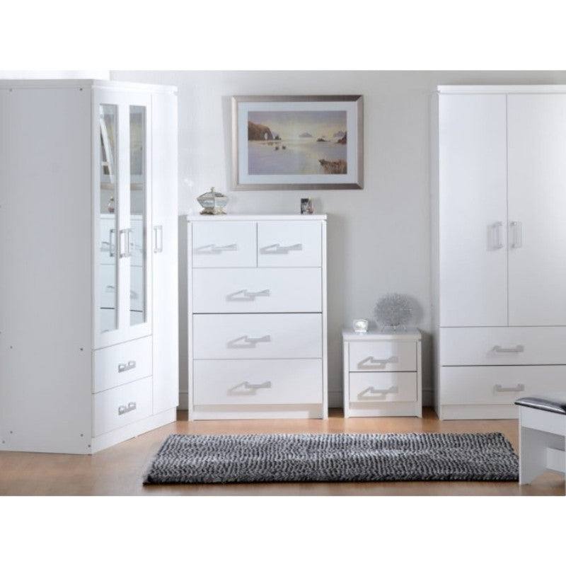 Charles 3+2 Drawer Chest (Brown, White) - UK Online Furniture