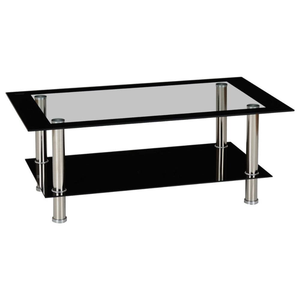 Harlequin Black Glass Coffee Table - UK Online Furniture