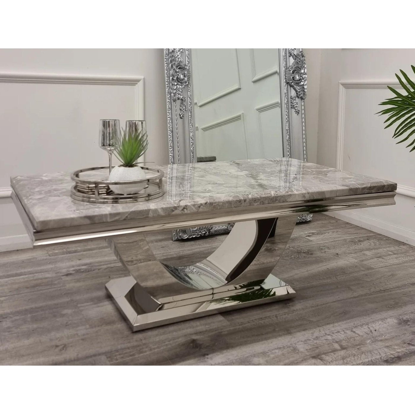 Arial Marble Coffee Table in White, Black or Grey - UK Online Furniture
