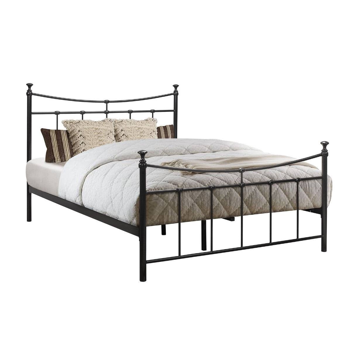 Emily Cream or Black Metal Bed - Single, Queen, Double - UK Online Furniture