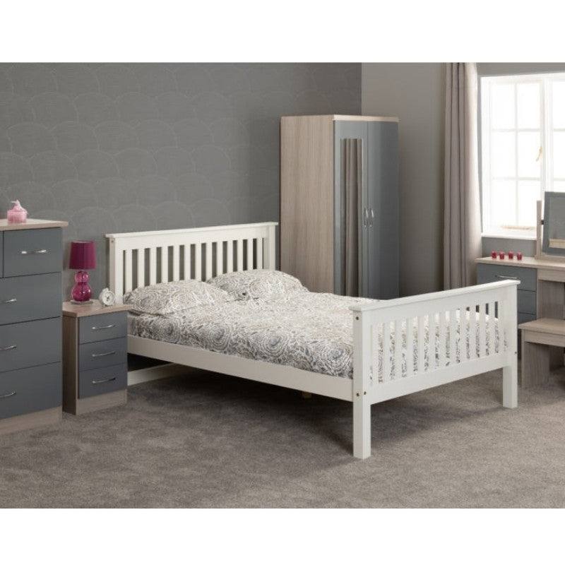 Nevada 2 Door 1 Drawer Mirrored Wardrobe - UK Online Furniture