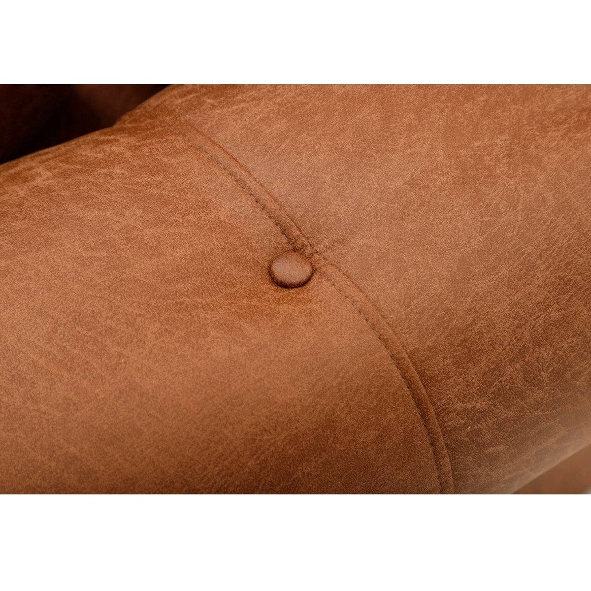 Oakland Leather Corner Sofa (Tan) - UK Online Furniture