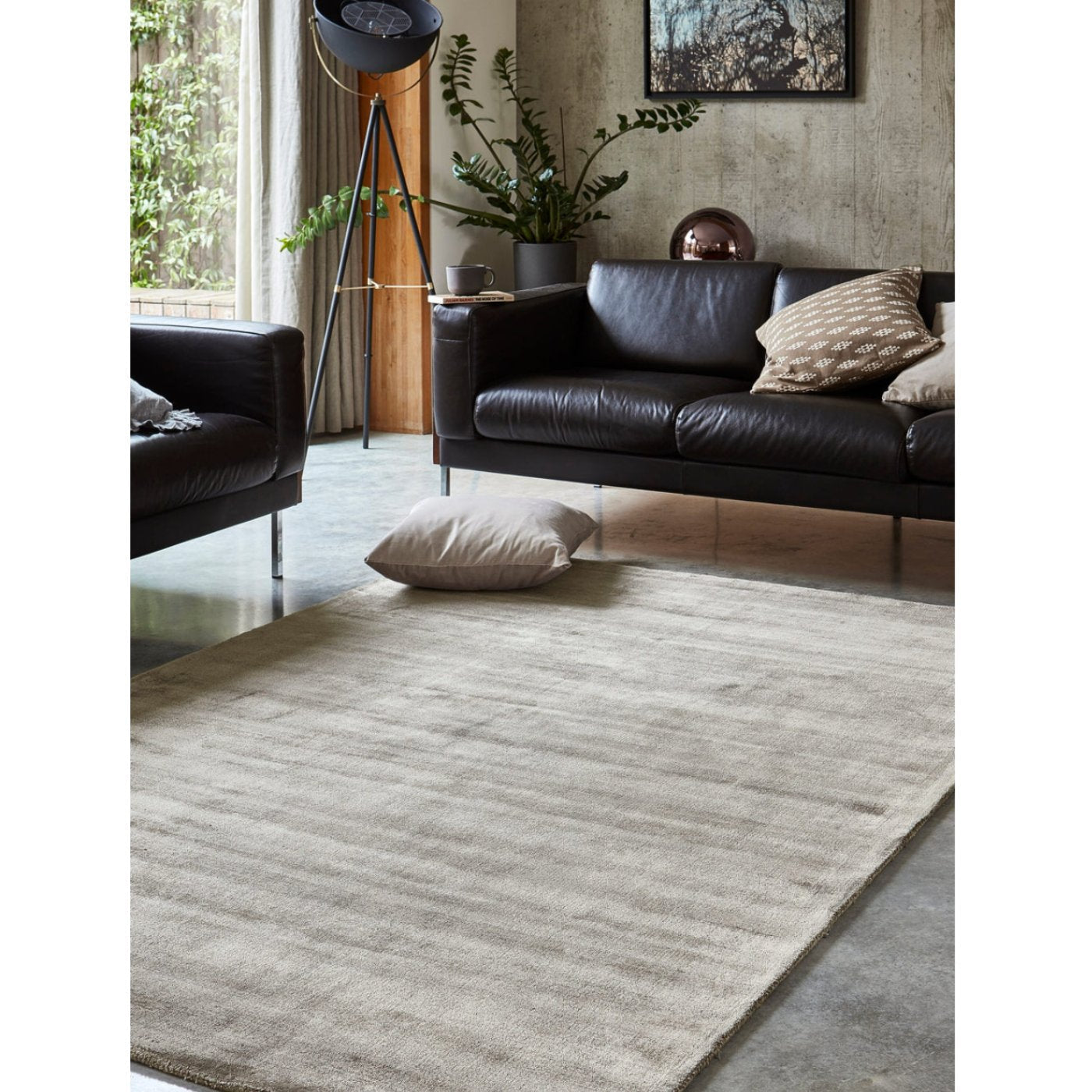 Blade Hand Woven Plain Rug - Grey, Green, Cream, Beige, Blue, Pink - UK Online Furniture
