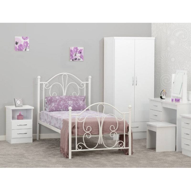 Nevada 2 Drawer Bedside - UK Online Furniture
