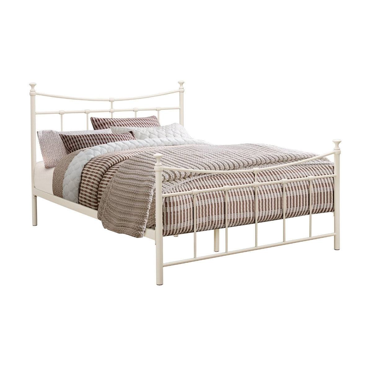 Emily Cream or Black Metal Bed - Single, Queen, Double - UK Online Furniture