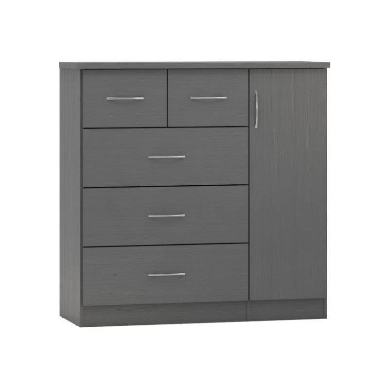Nevada 5 Drawer Low Wardrobe - UK Online Furniture