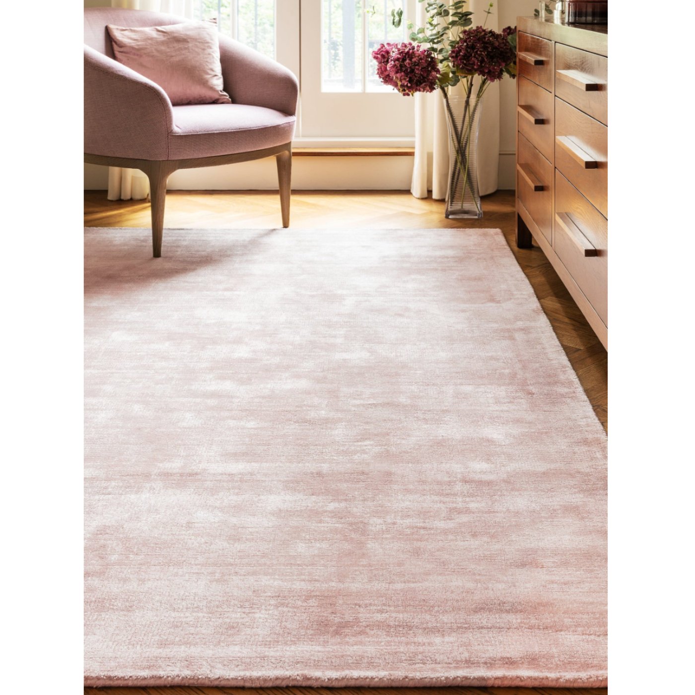 Blade Hand Woven Plain Rug - Grey, Green, Cream, Beige, Blue, Pink - UK Online Furniture