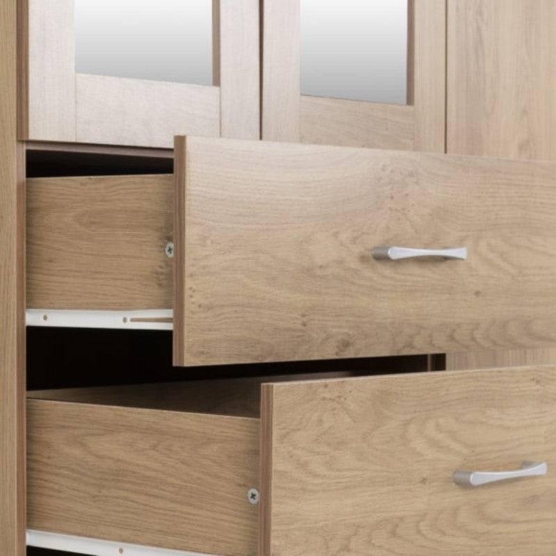 Charles 4 Door Mirrored Wardrobe - UK Online Furniture