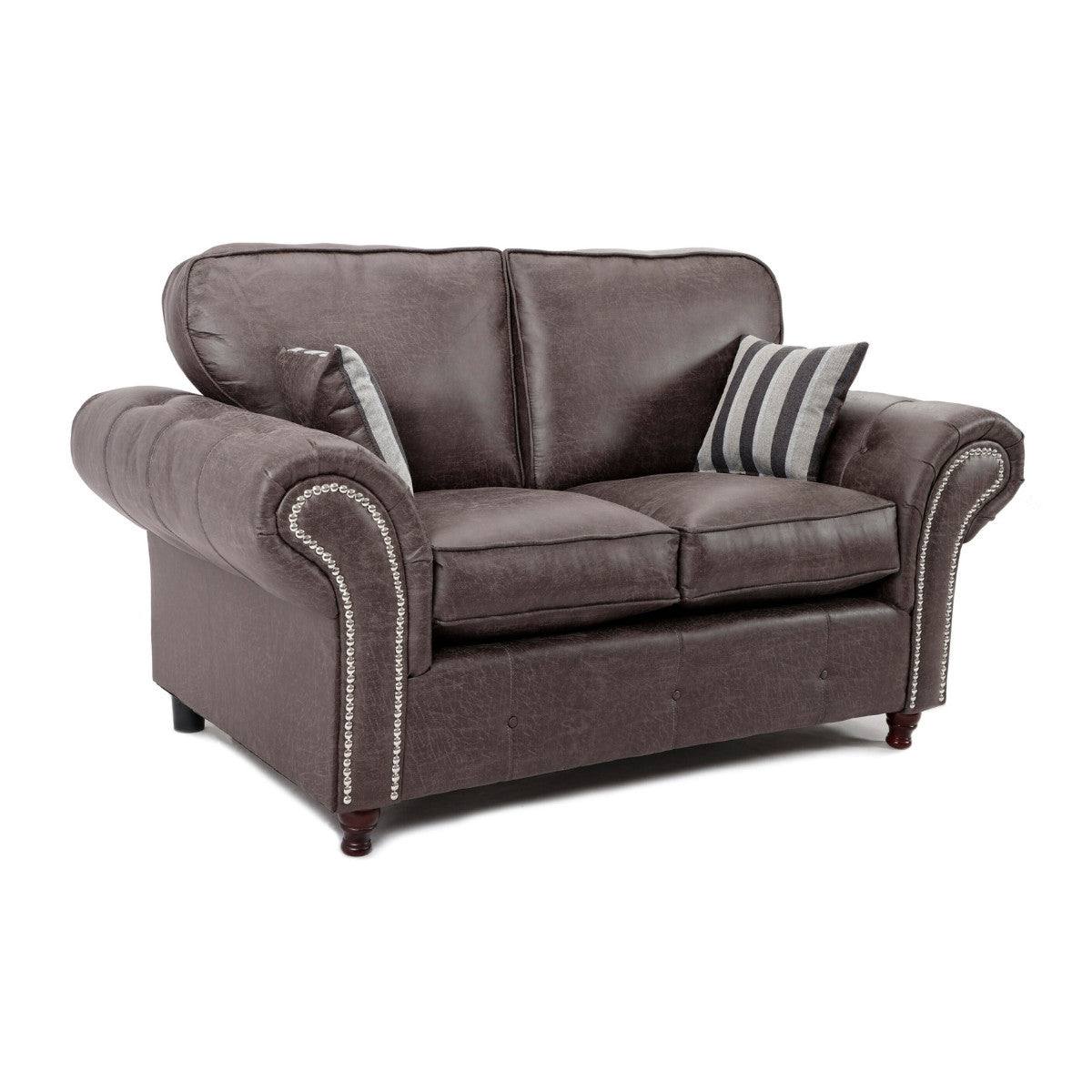 Oakland Leather 3+2 Sofa Set (Dark Brown) - UK Online Furniture
