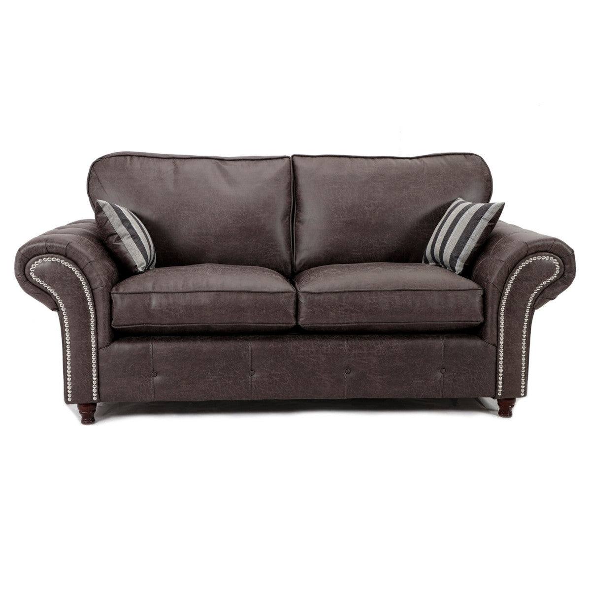 Oakland Leather 3+2 Sofa Set (Dark Brown) - UK Online Furniture