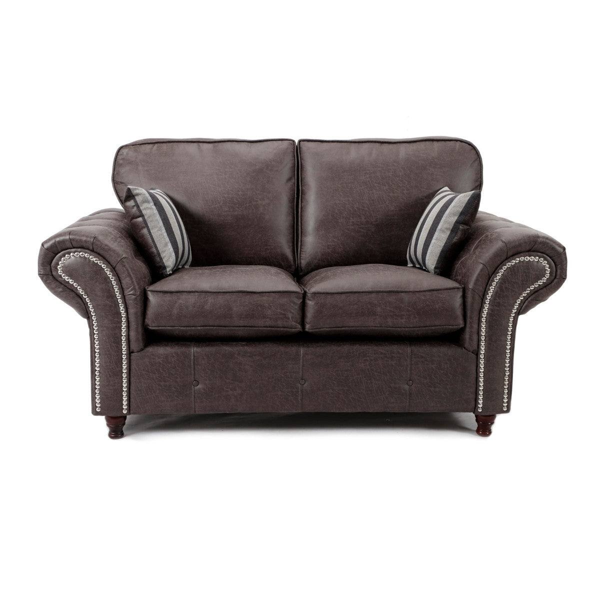Oakland Leather 3+2 Sofa Set (Dark Brown) - UK Online Furniture