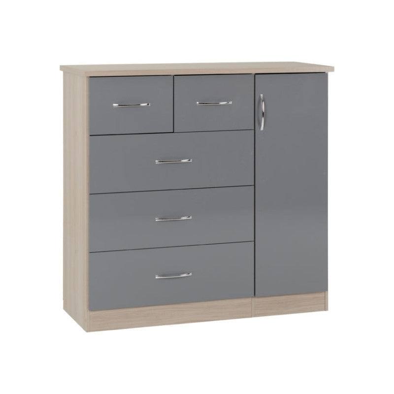 Nevada 5 Drawer Low Wardrobe - UK Online Furniture