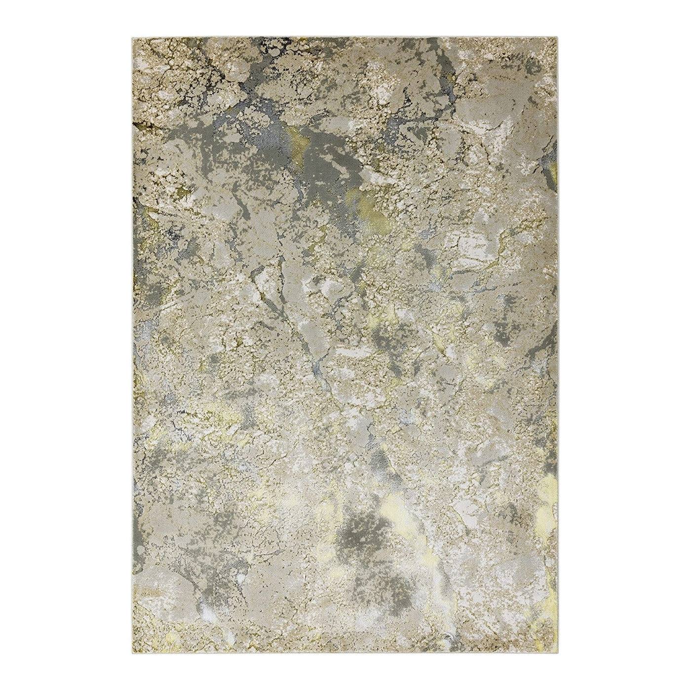 Aurora Galaxy Metallic Gold Rug - Abstract & Geometric - UK Online Furniture